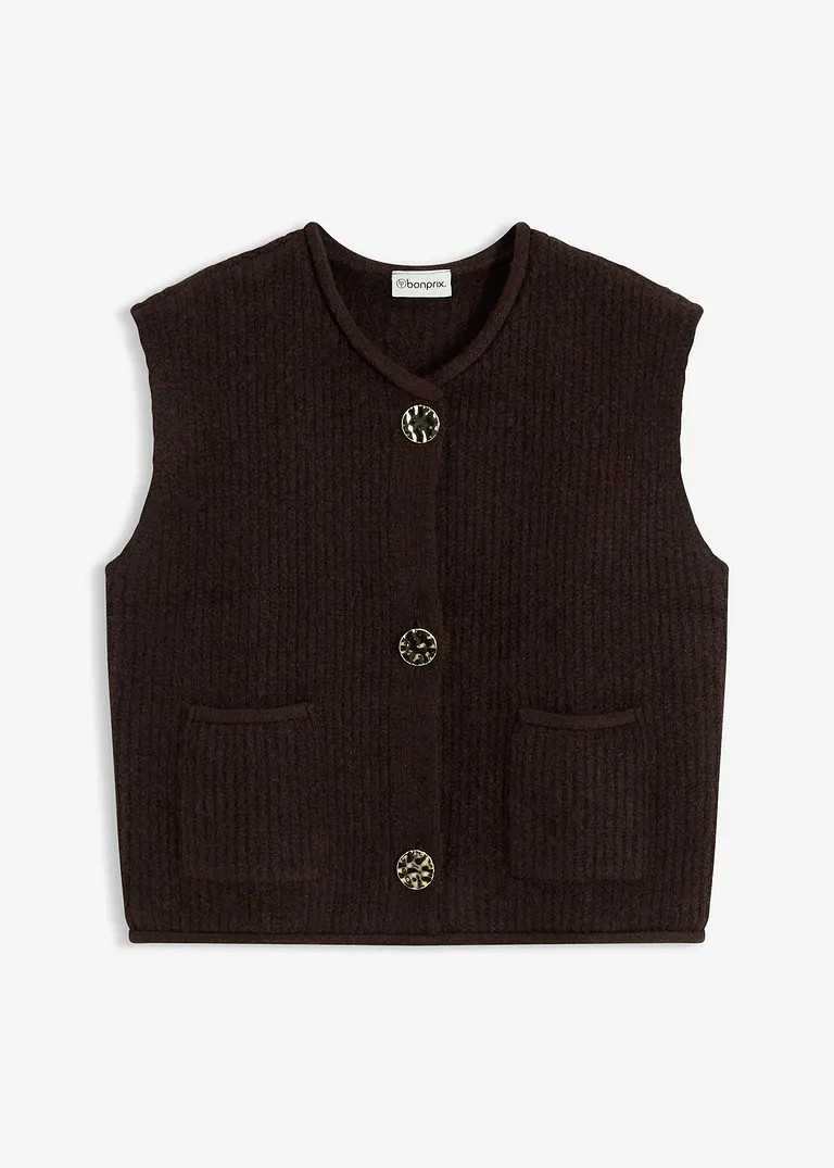 Strickweste mit dekorativen Knöpfen | Bonprix DE