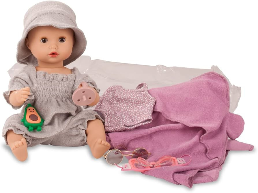 Gotz Sleepy Aquini 13" Baby Baby Drink and Wet Doll with Bathing Suit, Goggles, Sunglasses and Mo... | Amazon (US)