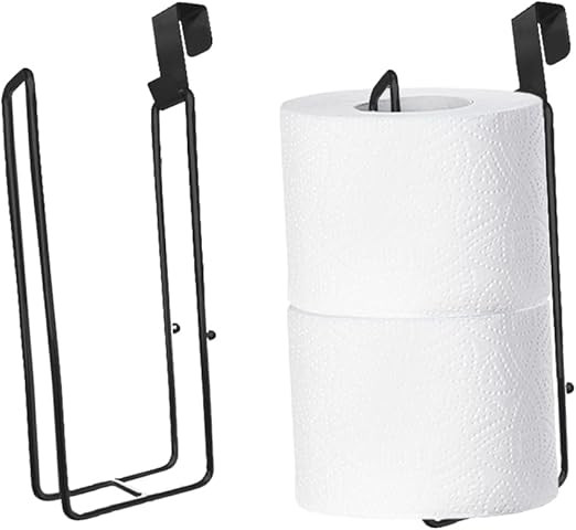 Black Toilet Paper Holder with Storage Extra 4 Roll Tissue, Over The Tank Toilet Paper Roll Holde... | Amazon (CA)