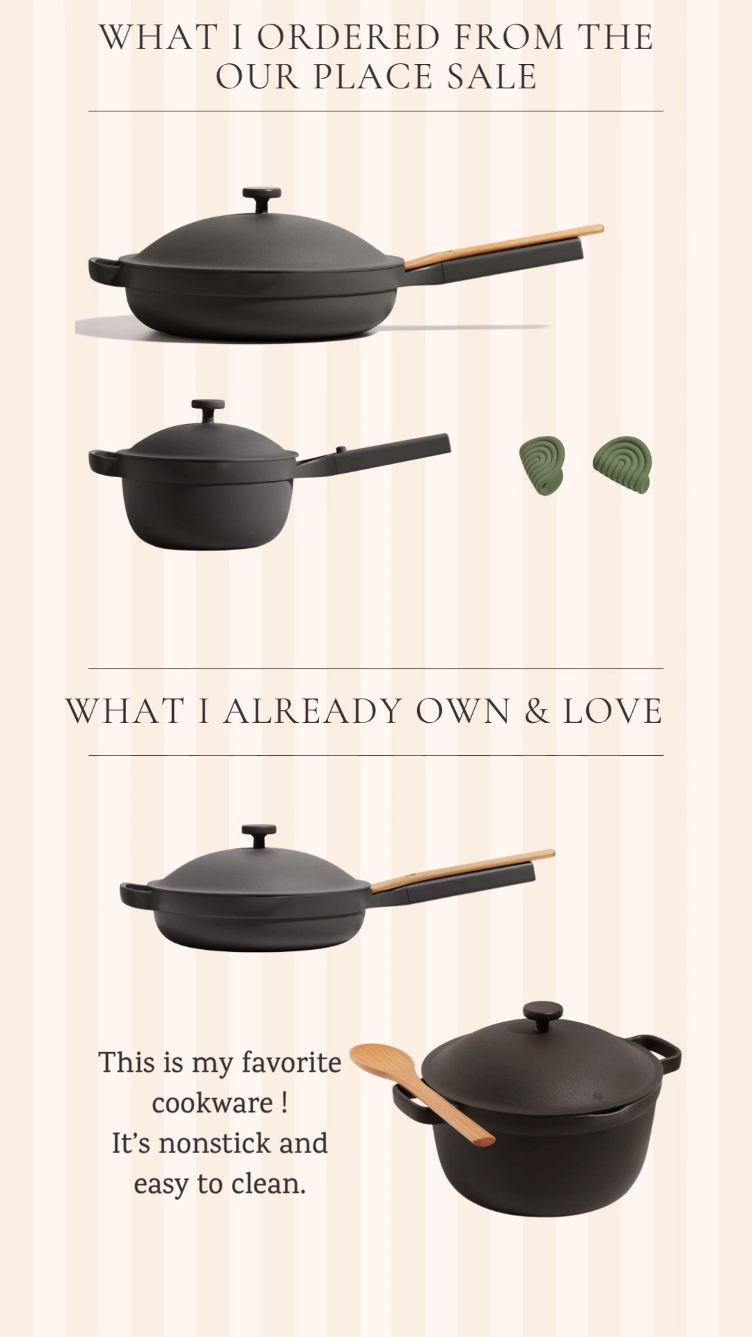 I've been using my original Our Place pans for a few years and love them! They've held up so well.

I love that they are lightweight. Especially the pot being so much easier to take in and out of the oven that a cast iron dutch oven.

They are having their biggest sale of the year right now. If you've wanted to try one of their pans now is the time to buy it.

There sets are a really good deal. That's how I purchased my first pans. 

 #LTKfoodie #LTKHome #LTKSaleAlert