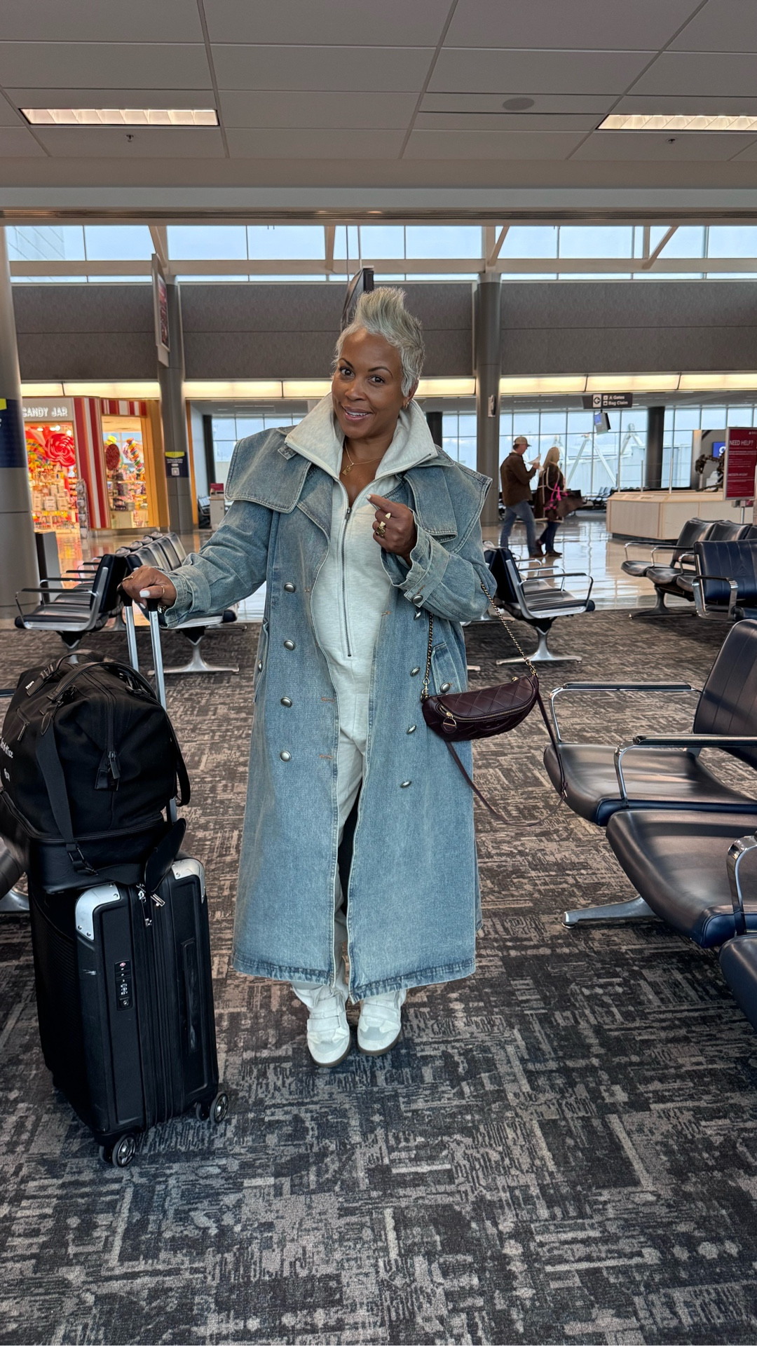Category is Cozy Chic!  

Disclaimer: linked what’s available! Denim Trench: oldie + sold out
Onsie: sold out fast 😭

✔️For sizing reference: I'm 5'2 | 150lbs | ftts | wearing a medium

Airport outfit | Fashion Over 50 | Isabel Marant
•
•
•
#fashion #outfitinspo #midlifemusthave #travelinstyle #flyageless #silverhair #pixiecut #fallfashion #shorthairstyle #midlife #ootd #outfitcheck  #fashionover40 #fashionover50 #midlifejourney #xojalonda #thanksgivingoutfit #cozylook #fallfashion #xojalonda

#LTKStyleTip #LTKOver40 #LTKootd