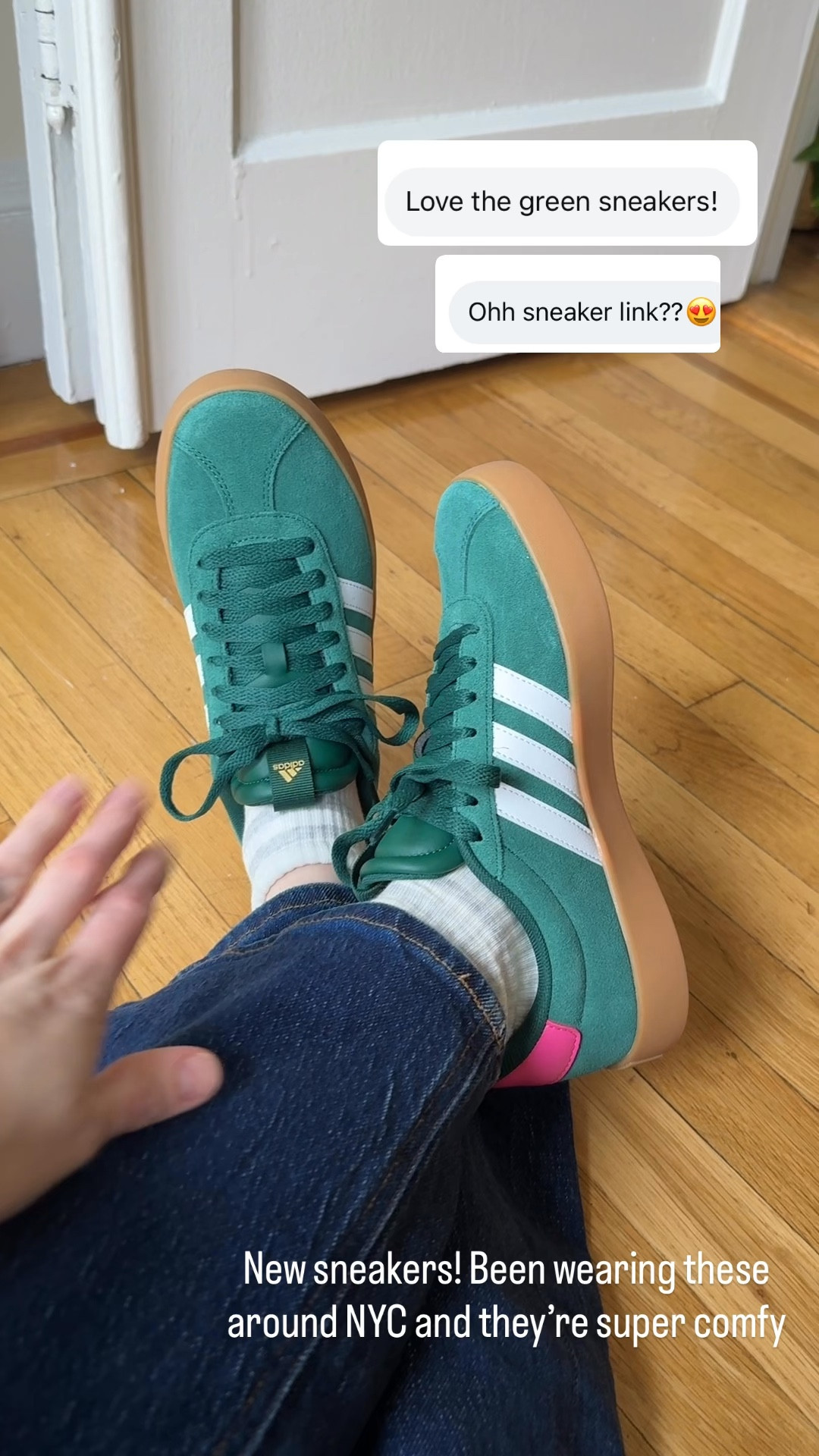Comfy adidas sneakers. Wearing size 7 (I’m between 6.5 and 7)
@DSW 