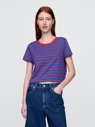 Organic Cotton VintageSoft Cropped T-Shirt | Gap (US)