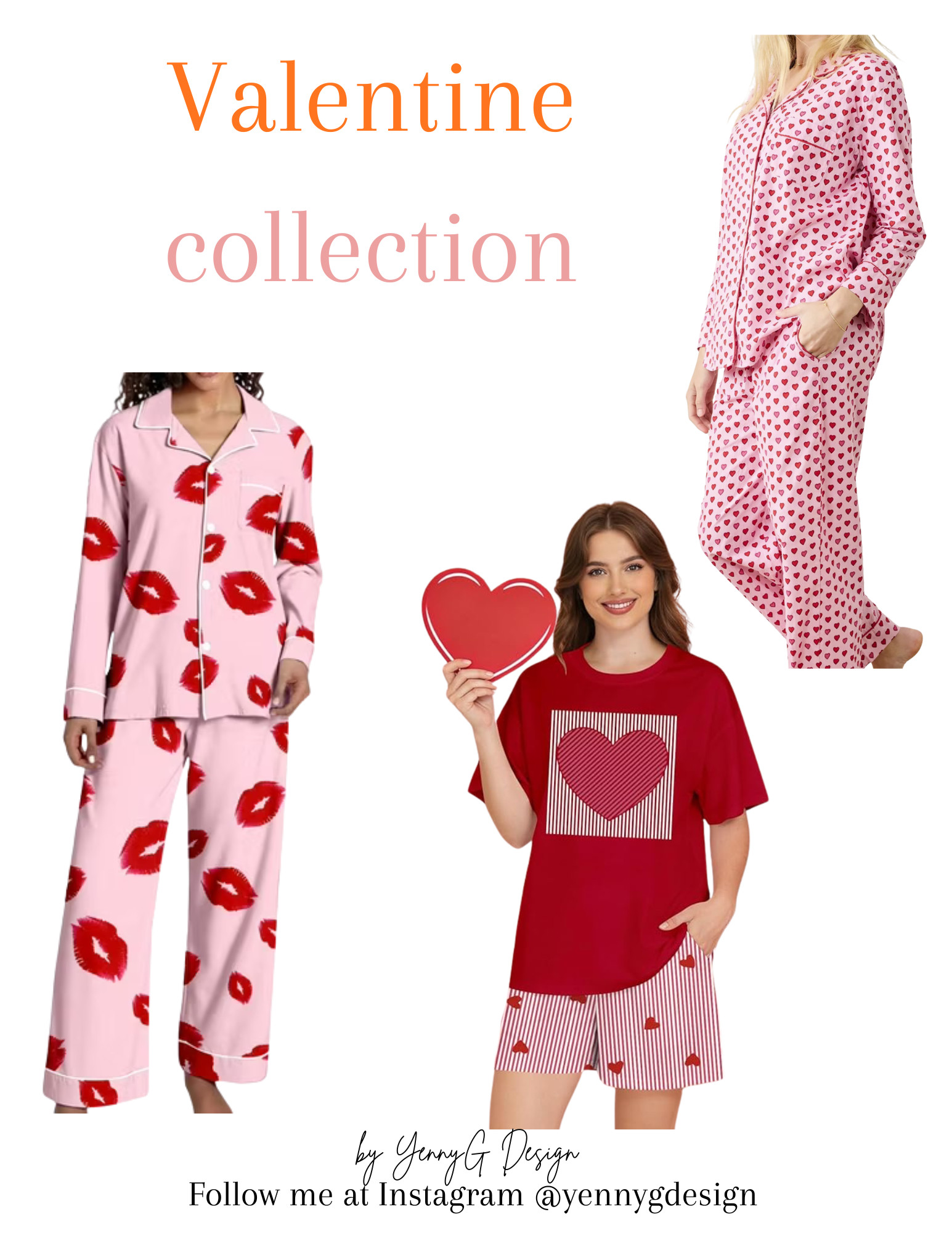 Valentine’s Day is not just one day… it’s a whole mood 💕

I created this Valentine Pajama Collection so you can feel cute, cozy and loved all month long. From heart prints to kiss details, these are perfect for cozy nights, girls’ nights, and slow mornings ☕💌

✨ Shop everything in my LTK — link in bio 
Follow me @yennygdesign for more home + fashion finds 

 #LTKmomlife #LTKMidsize #LTKPetite
