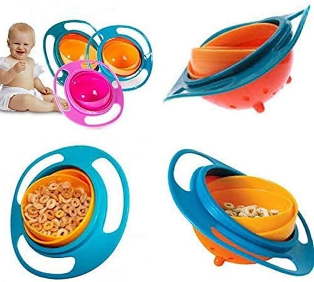 Spill Resistant Gyro Bowl with Lid | Amazon (US)