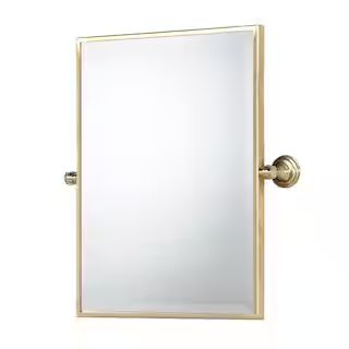Empire Water Creation 18 in. W x 24 in. H Frameless Rectangular Metal Bathroom Vanity Mirror in S... | The Home Depot