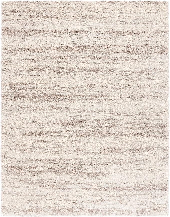 SAFAVIEH Hudson Shag Collection Area Rug - 11' x 15', Ivory/Beige, Geometric Design, Plush 1.9 In... | Amazon (US)