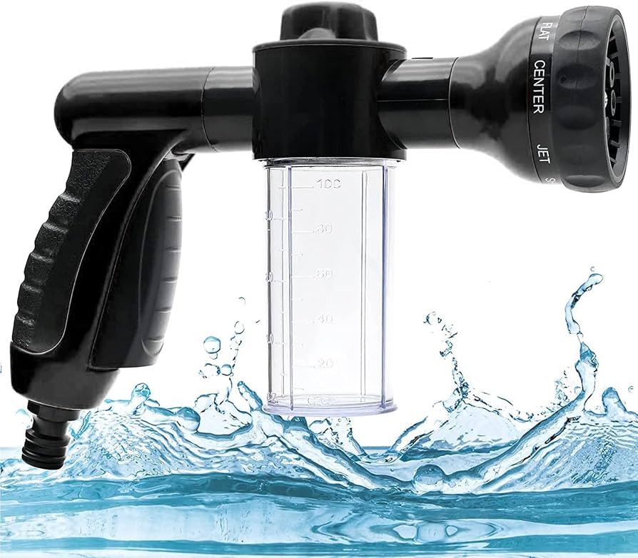 Garden Foam Spray Gun, 8 Patterens Adjustable Foam Garden Sprayer with Soap Dispenser, High-Press... | Amazon (UK)