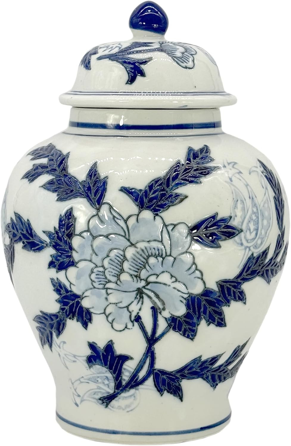 Galt International Classic Blue and White Flower Chinoiserie Jar 12" w/Lid - Ginger Jar, Tea Stor... | Amazon (US)