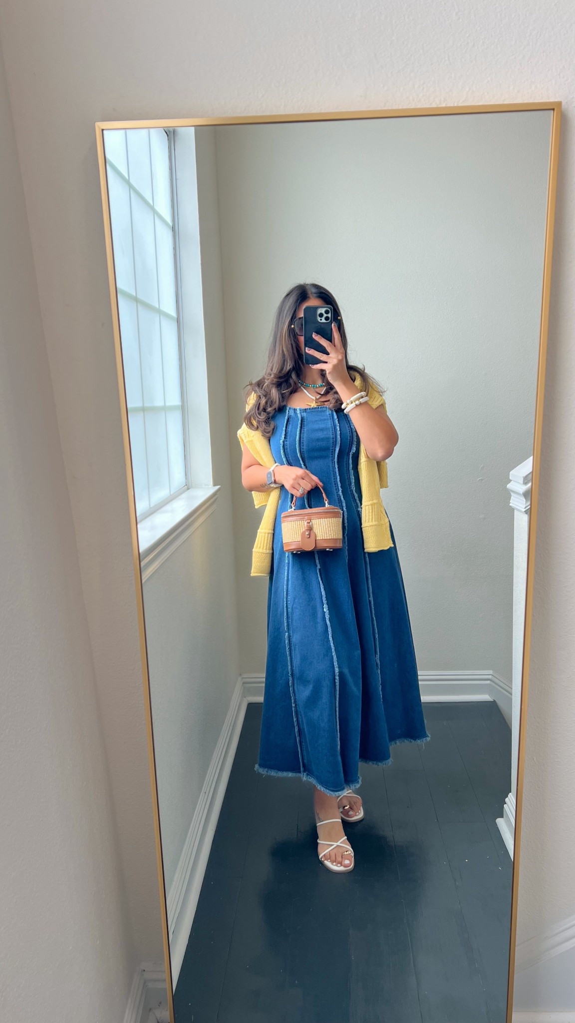 Stretchy denim dress for spring and summer! Wearing size small - so flattering 

#LTKSeasonal #LTKMidsize #LTKootd