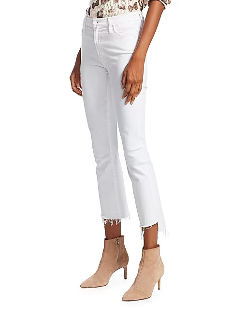 The Insider High-Rise Crop Step Fray Hem Jeans | Saks Fifth Avenue