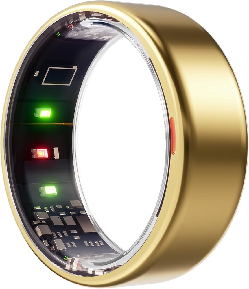 Smart Ring with Wireless Charging Case, 6-Day Battery Life Activity & Sleep Tracker/Stress/Heart ... | Amazon (US)