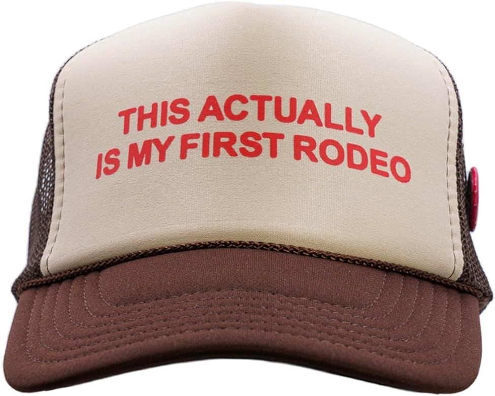 This Actually is My First Rodeo Original Trucker Hat - Trendy Vintage Graphic Y2K Trucker Cap for... | Amazon (US)