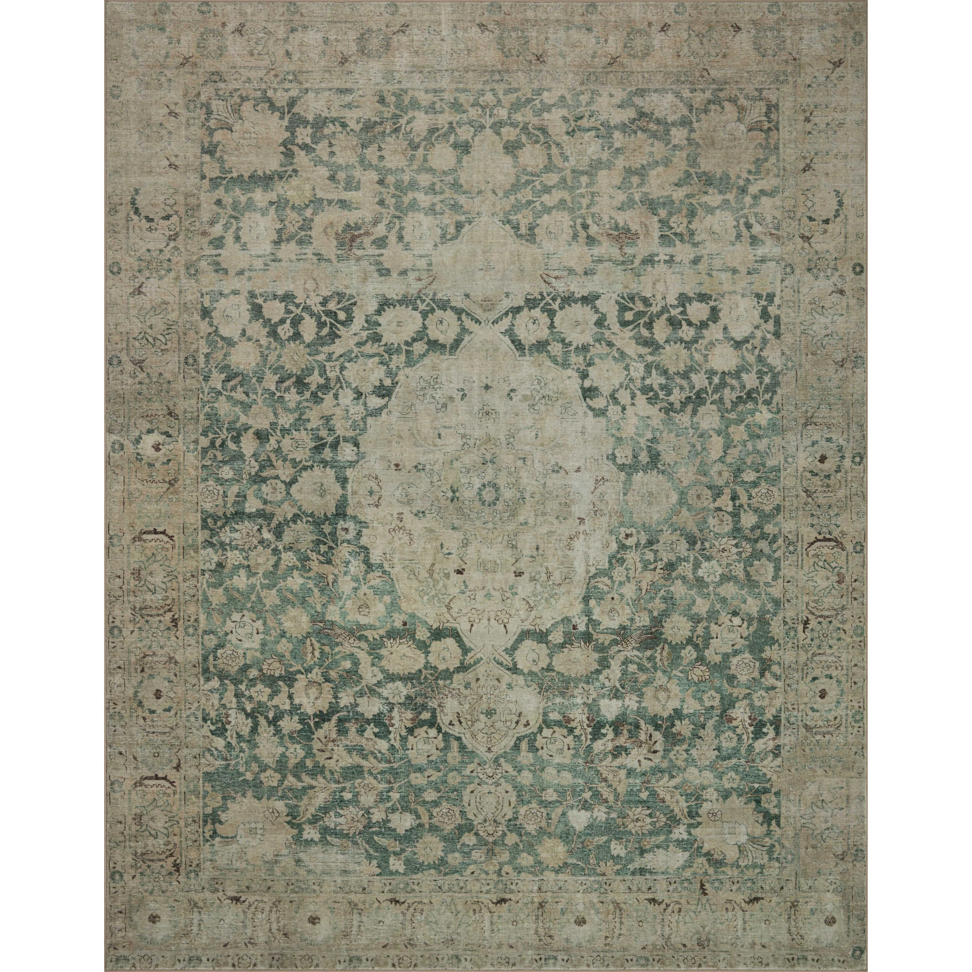 Magnolia Home By Joanna Gaines X Loloi Sinclair Machine Washable Jade / Sand Area Rug & Reviews |... | Wayfair North America