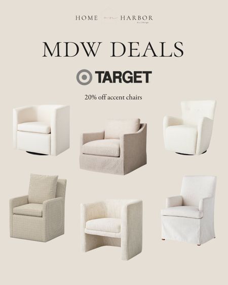 Neutral accent chairs on sale at Target! 

#memorialdayweekend #deals 

#LTKSaleAlert #LTKHome #LTKSeasonal