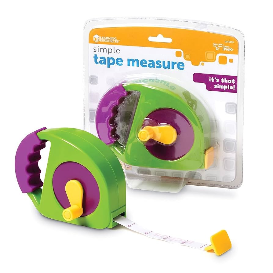 Learning Resources Simple Tape Measure, Ages 3+, Retractable Toy Tape Measure, Measures 4 Feet, C... | Amazon (US)