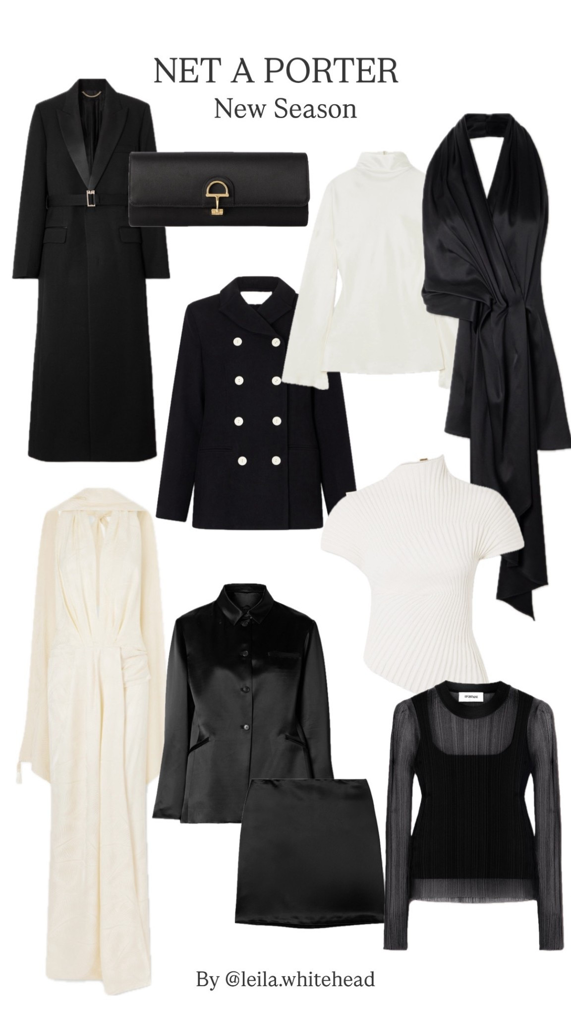 Whenever I’m unsure what to wear, I always head back to a monochrome palette.

There’s nothing smarter than some classic black and white looks and there are some gorgeous new season pieces that are on my wish list - I’ve linked a tailored pair of trousers which can be worn multiple times with various tops included in this edit to carry you through the year 

@netaporter
#netaporter

#LTKeurope #LTKluxury #LTKuk