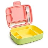 Munchkin® Lunch™ Bento Box for Kids, Includes Utensils, Yellow | Amazon (US)