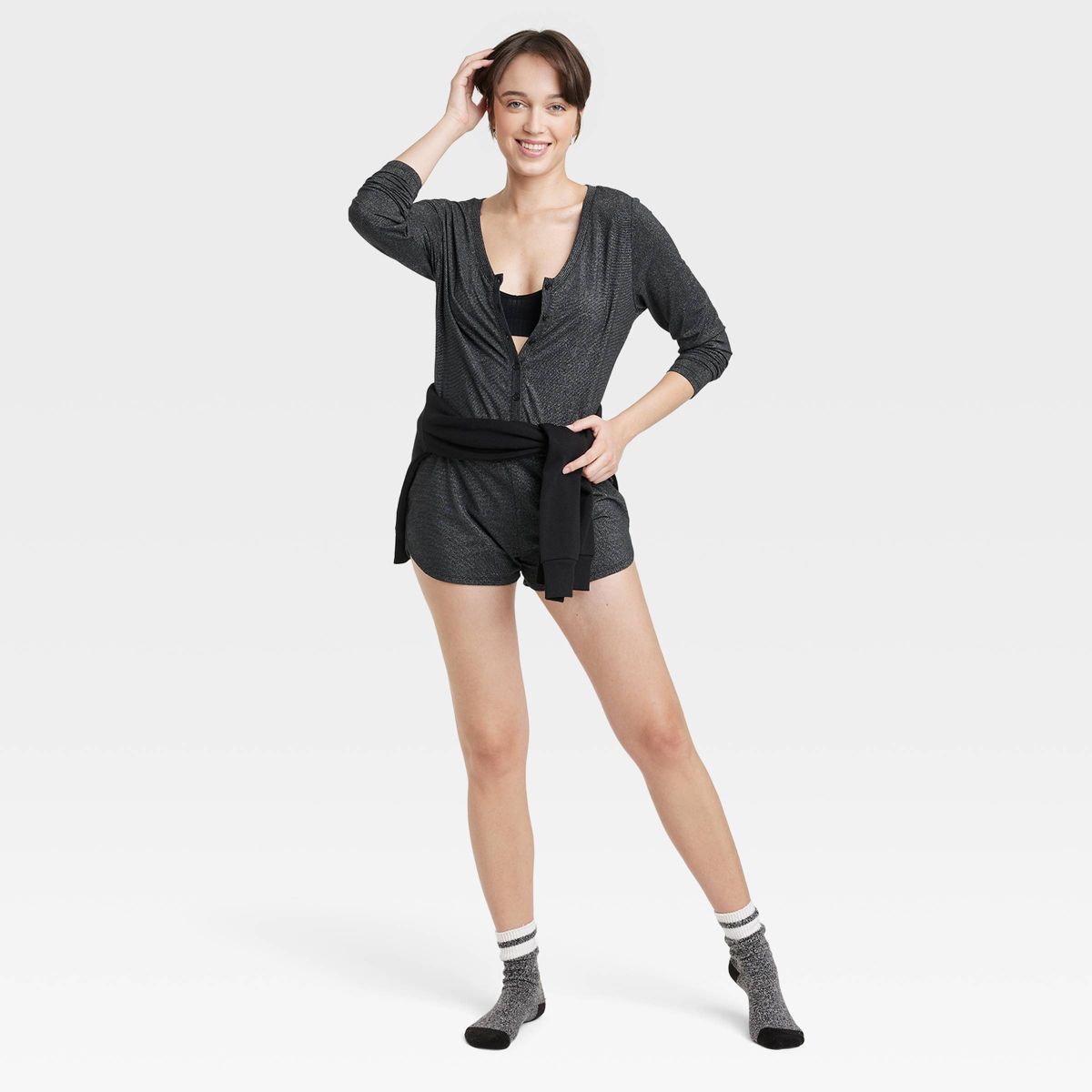 Women's V-Neck Pajama Romper - Colsie™ | Target