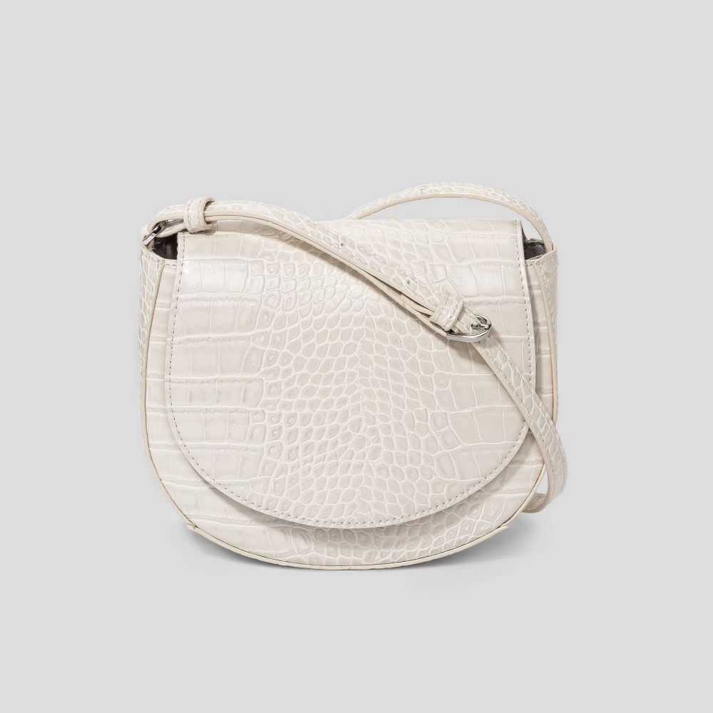 Saddle Crossbody Bag - A New Day Cream, Ivory | Target