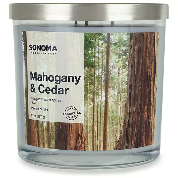 Sonoma Goods For Life® Mahogany & Cedar 14-oz. Candle Jar | Kohl's
