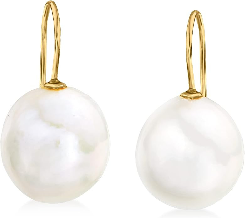 Ross-Simons 11-12mm Cultured Baroque Pearl Drop Earrings in 14kt Yellow Gold | Amazon (US)