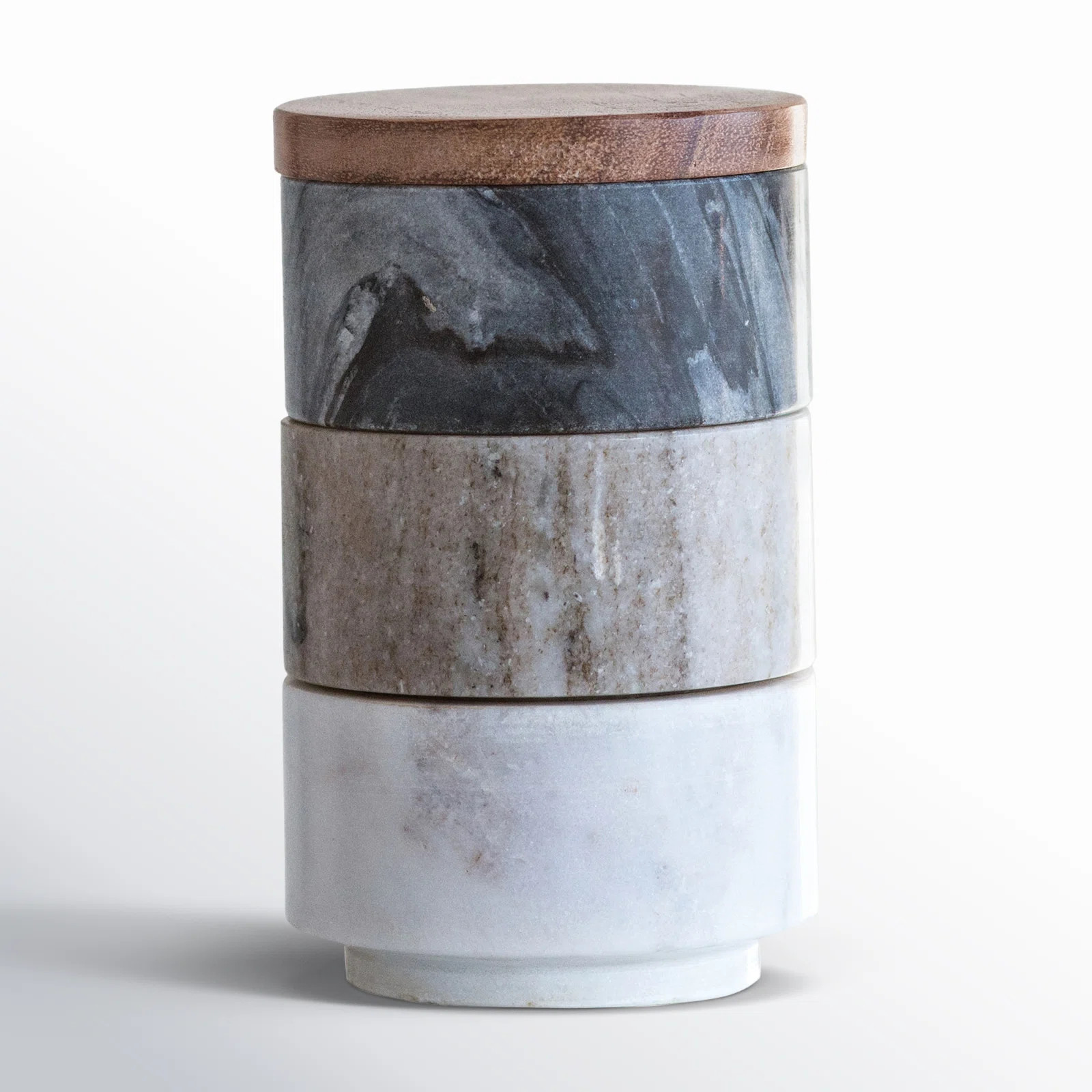 Marden Joss & Main Marble Stacking Pinch Pots Salt Cellar Set | Wayfair North America