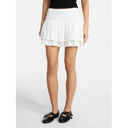 No Boundaries Lace Ruffle Mini Skort Women s XXS-XXL | Walmart (US)