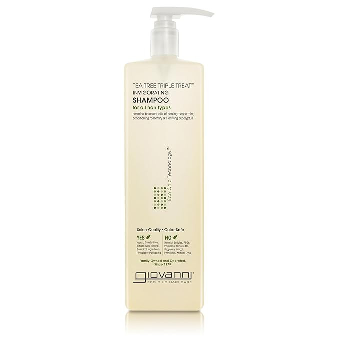 GIOVANNI Tea Tree Triple Treat Invigorating Shampoo - Cooling Peppermint, Eucalyptus & Rosemary, ... | Amazon (US)