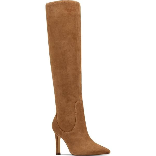 Nine West Womens Maxim Knee-High Boots Suede Pointed Toe - Dark Natural Suede - 6 Medium (B,M) | Bed Bath & Beyond