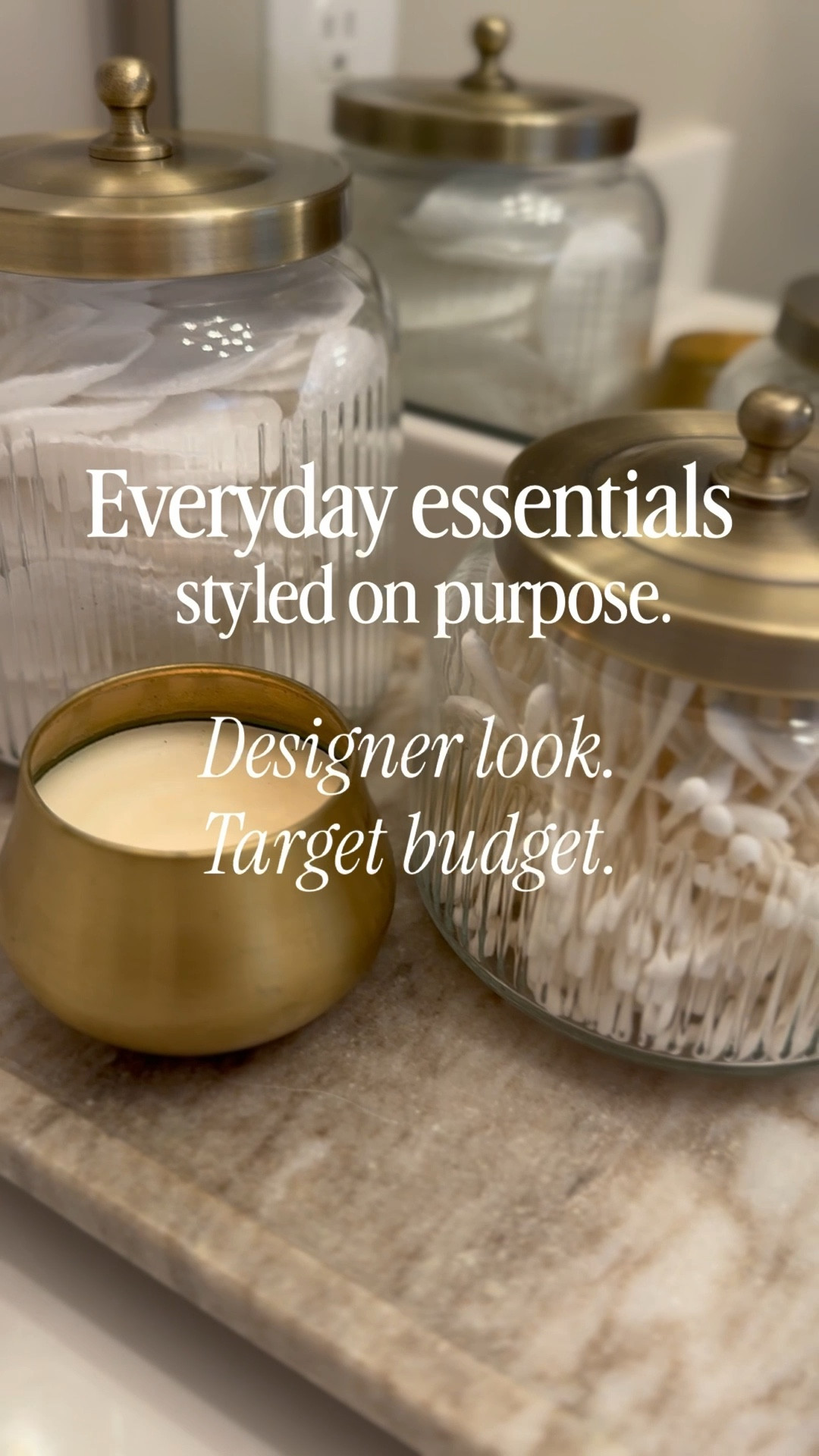 This little corner went from purely functional to intentionally styled with mostly Target finds.

Bathroom styling
Bathroom jars
Glass jars
Qtip jar
Candle

#LTKmorningroutine #LTKFindsUnder50 #LTKHome