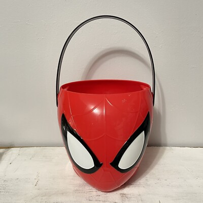 Marvel Spiderman Halloween Red Plastic Trick Or Treat Candy Bucket/Pail PTI | eBay US