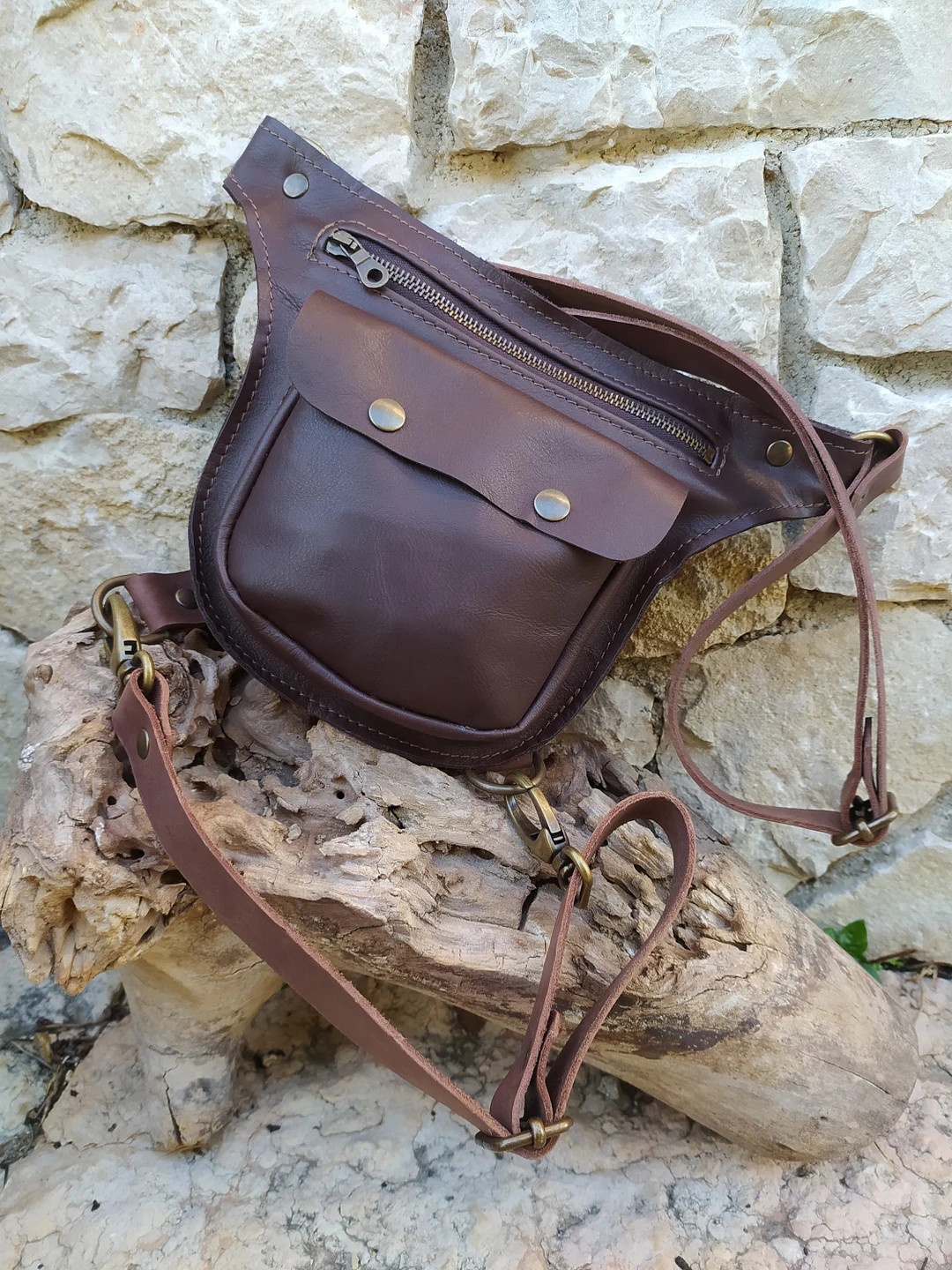 Leather Pouch With Upper - Etsy | Etsy (US)