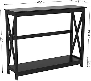 Yaheetech Console Table for Entryway, 2 Tier Entryway Table Bookshelf Accent Table w/Storage Shel... | Amazon (CA)