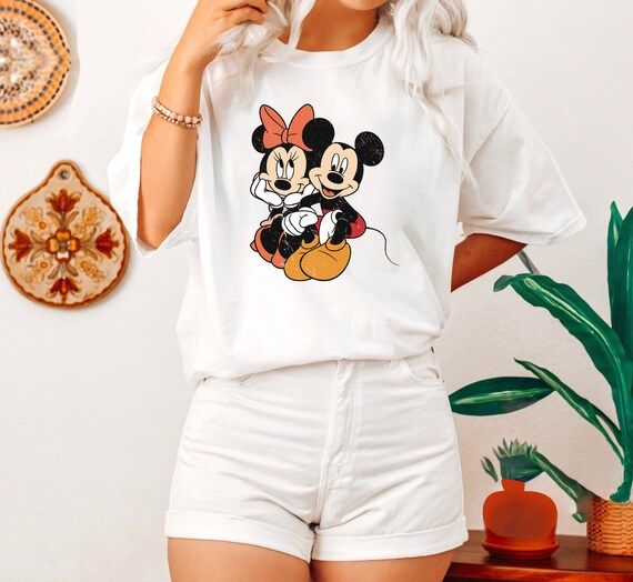 Retro Mickey Minnie Shirt Disney Couples Shirt Cute Disney | Etsy | Etsy (US)