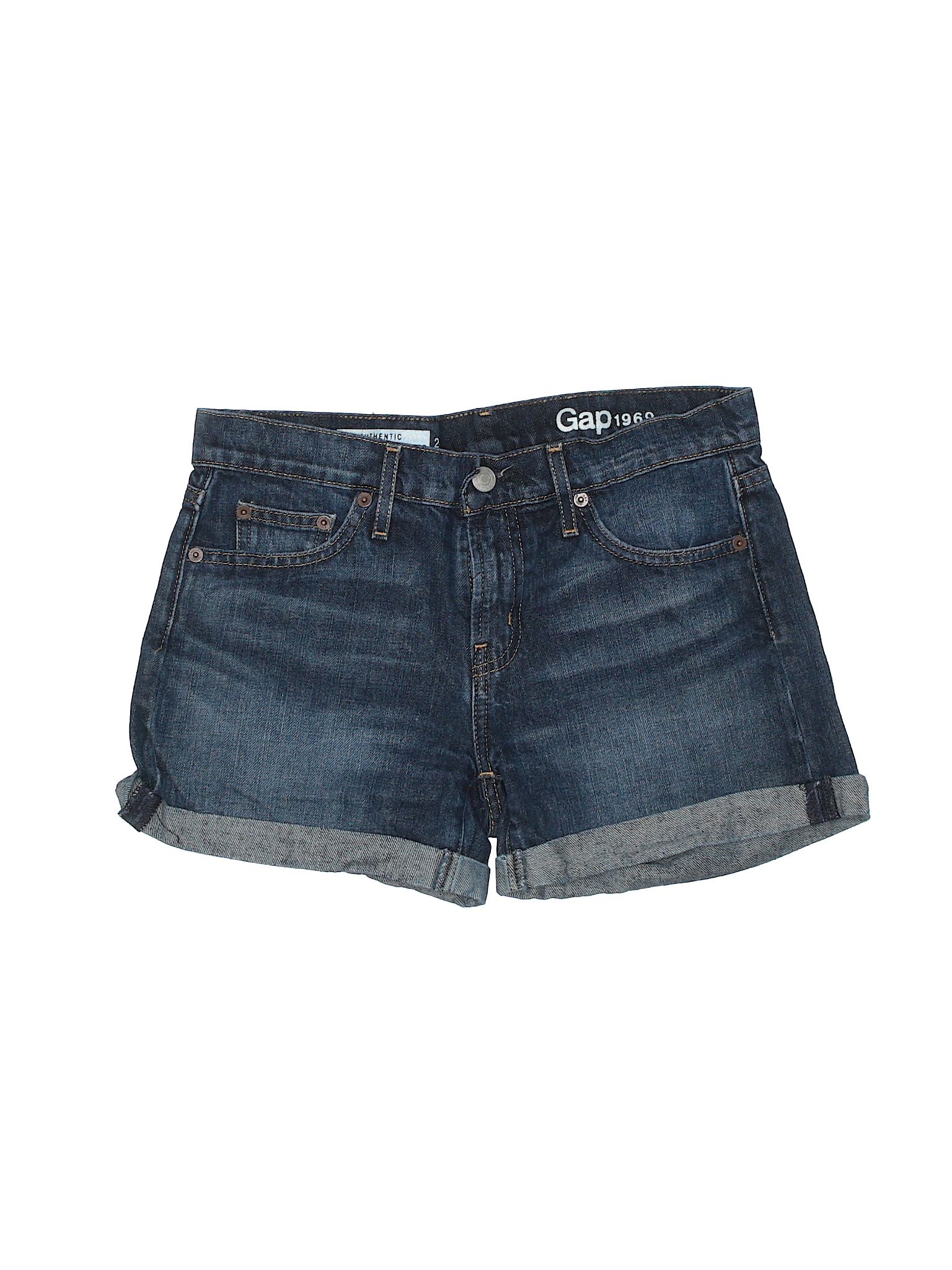 Gap Denim Shorts Size 0: Dark Blue Women's Bottoms - 28476708 | thredUP