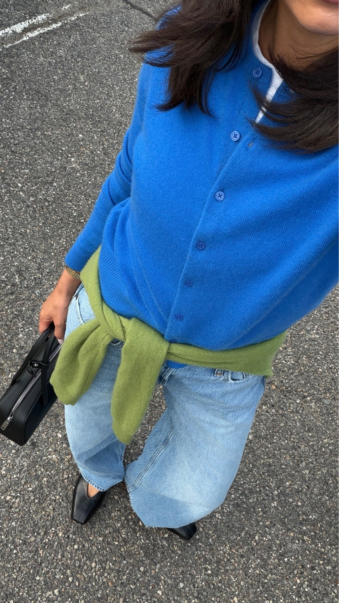 Casual fall outfit! Jeans are super comfy and the sweaters are cashmere and insanely soft 🤤 Small in tops and 27 Long in jeans 

fall fashion, casual outfit, weekend outfit, jeans, denim, cashmere cardigan, Anthropologie finds, reformation, Tuckernuck
