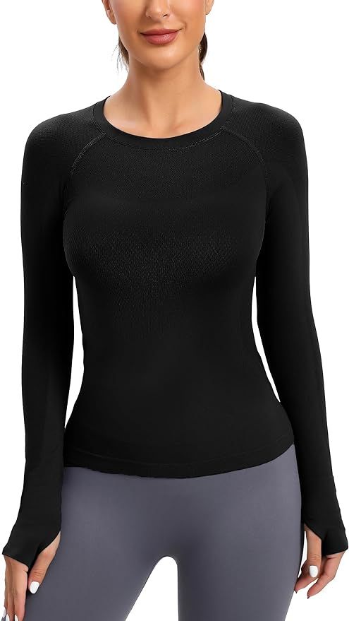MathCat Seamless Workout Shirts for Women, Long Sleeve Workout Tops for Women, Yoga Sports Athlet... | Amazon (US)