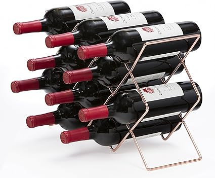 Mango Steam 10 Bottle Wine Rack, Rose-Gold | Amazon (US)