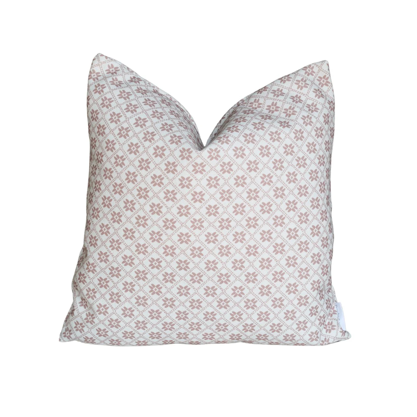 Dainty Lattice Pillow in Dusty Pink | Brooke & Lou | Brooke and Lou