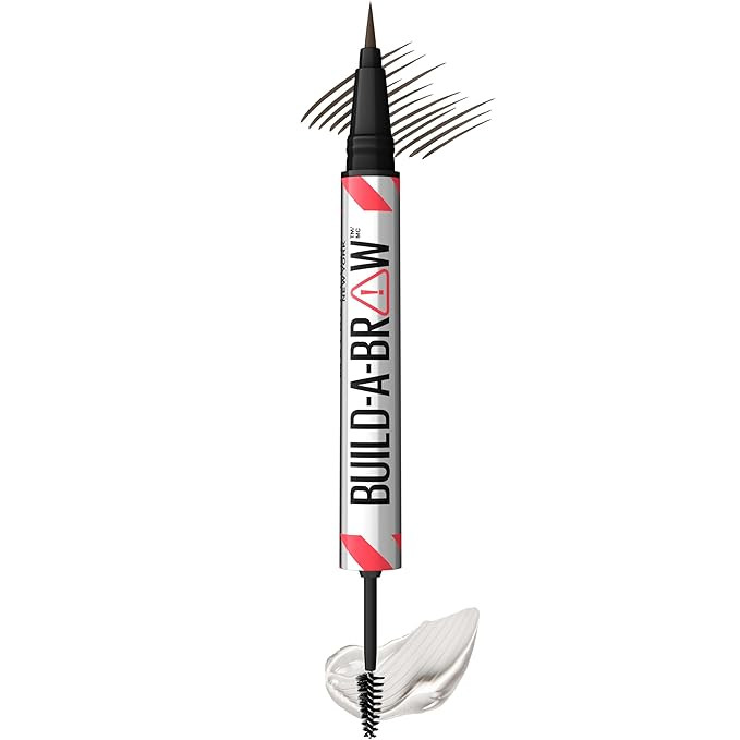 Maybelline Build-A-Brow 2-in-1 Brow Pen and Sealing Eyebrow Gel, Eyebrow Makeup for Real-Looking,... | Amazon (US)