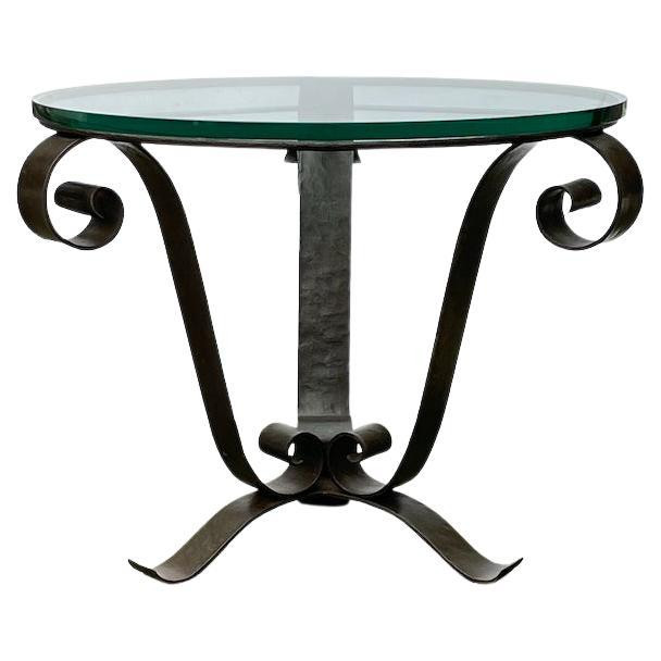 French Art Deco 1940s Wrought Iron Coffee Table | 1stDibs