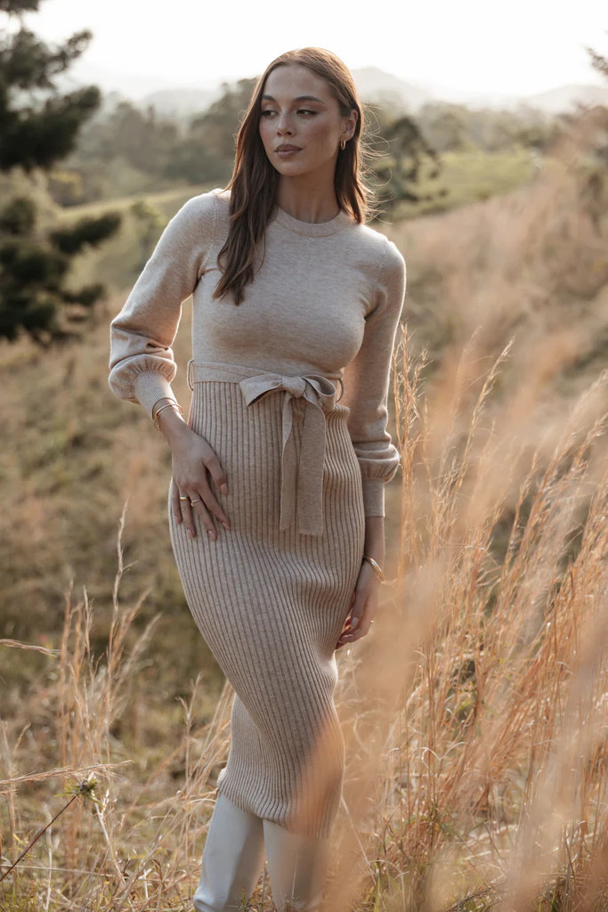 Helena Dress - Beige | Petal & Pup (US)