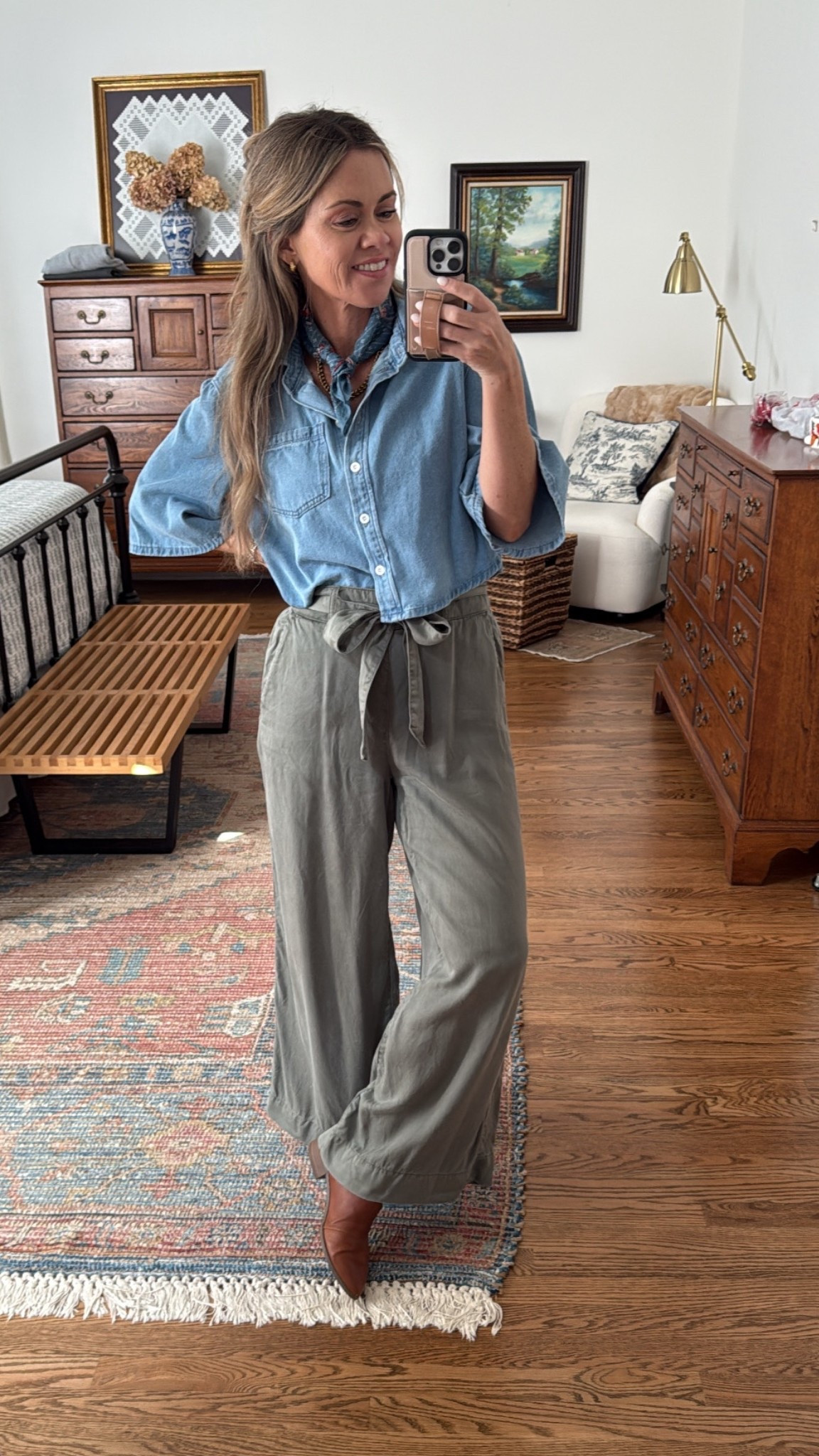 Casual Sunday church outfitts

The top I linked is the one exact top, but I had to link similar pants since the ones I’m wearing are old.