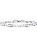 PAVOI 14K Gold Plated Princes Cut Cubic Zirconia Classic Tennis Bracelet | Gold Bracelets for Wom... | Amazon (US)