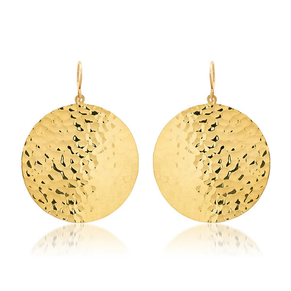 Large Hammered Disc Earrings | Jennifer Meyer