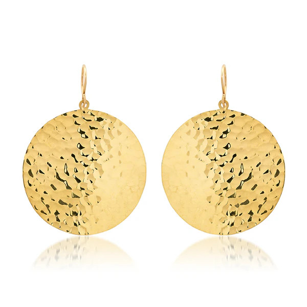 Large Hammered Disc Earrings | Jennifer Meyer