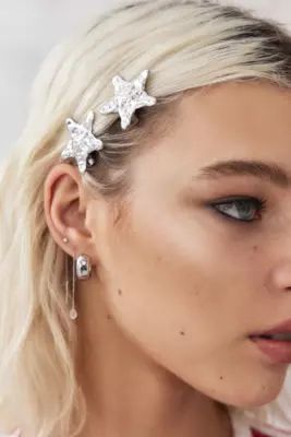 Silence + Noise Hammered Star Hair Clips 2-Pack | Urban Outfitters (EU)