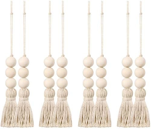 BESPORTBLE 8pcs Wood Bead Garland Ornaments Farmhouse Beads with Tassel Ornaments Hanging Decorat... | Amazon (US)