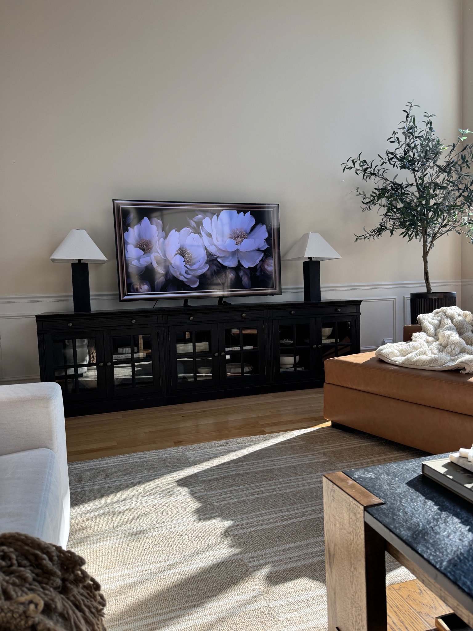 Our media center is one of my favorite splurge worthy pieces I bought for our home.  I love the wood grain and the darker wood tone. 

@potterybarn #potterybarn #mediacenter #rug #target #targetstyle #greatroom #livingroom #wayfair #wayfairfinds #wayfairhome #media #tvstand @wayfair 

#LTKHome #LTKSaleAlert #LTKStyleTip